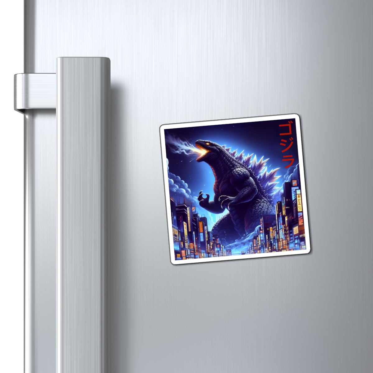 3" x 3" Inch Godzilla Magnet, Godzilla Fridge Magnet, Anime Magnet, Anime Fridge Magnet, Kaiju Magnet, Kaiju Fridge Magnet, Japanese Magnet, Fridge Magnet