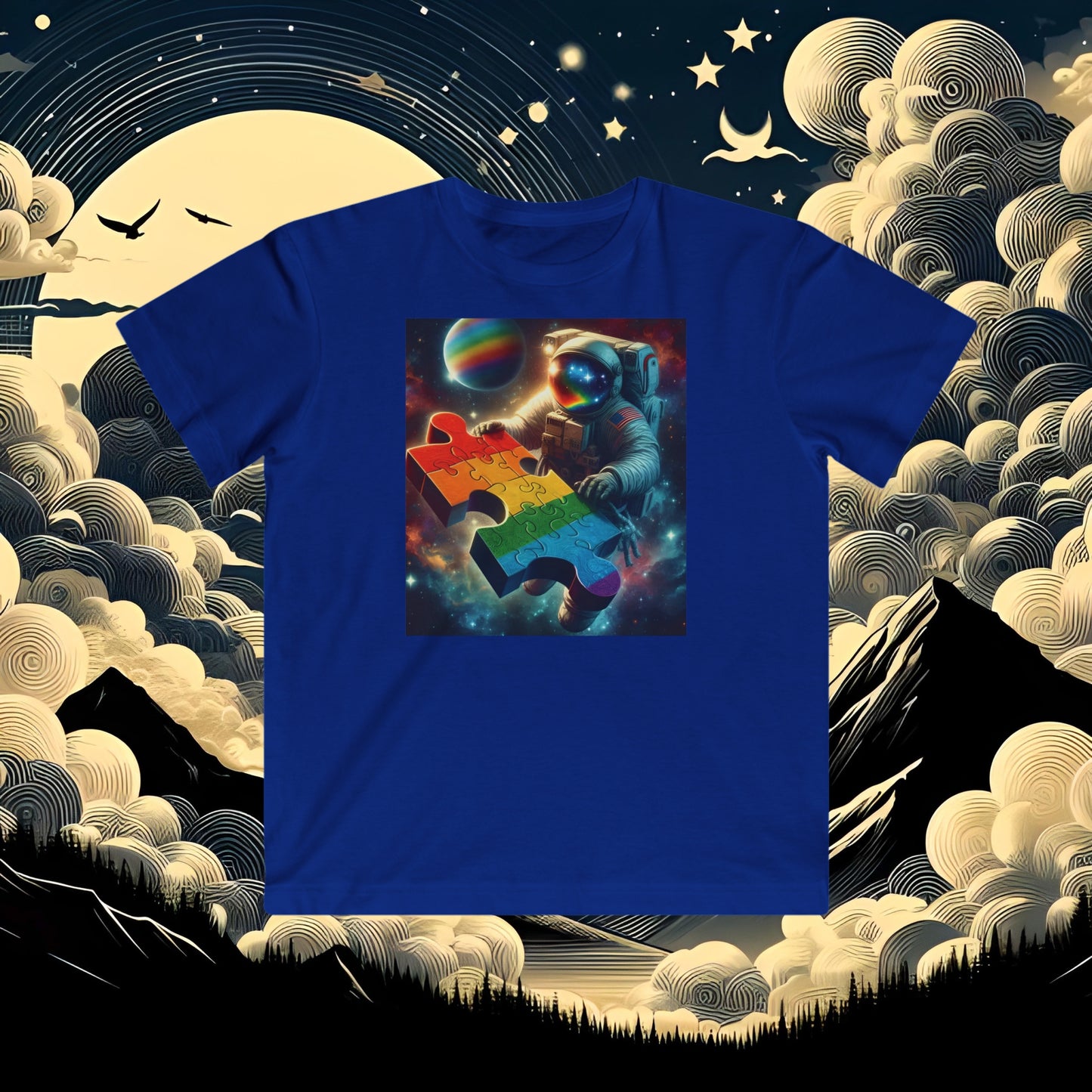 Astronaut Autism Awareness Kids Tee, Puzzle Kids Shirt, Space Kids Shirt, Astronaut Kids Shirt, Colorful Kids Shirt