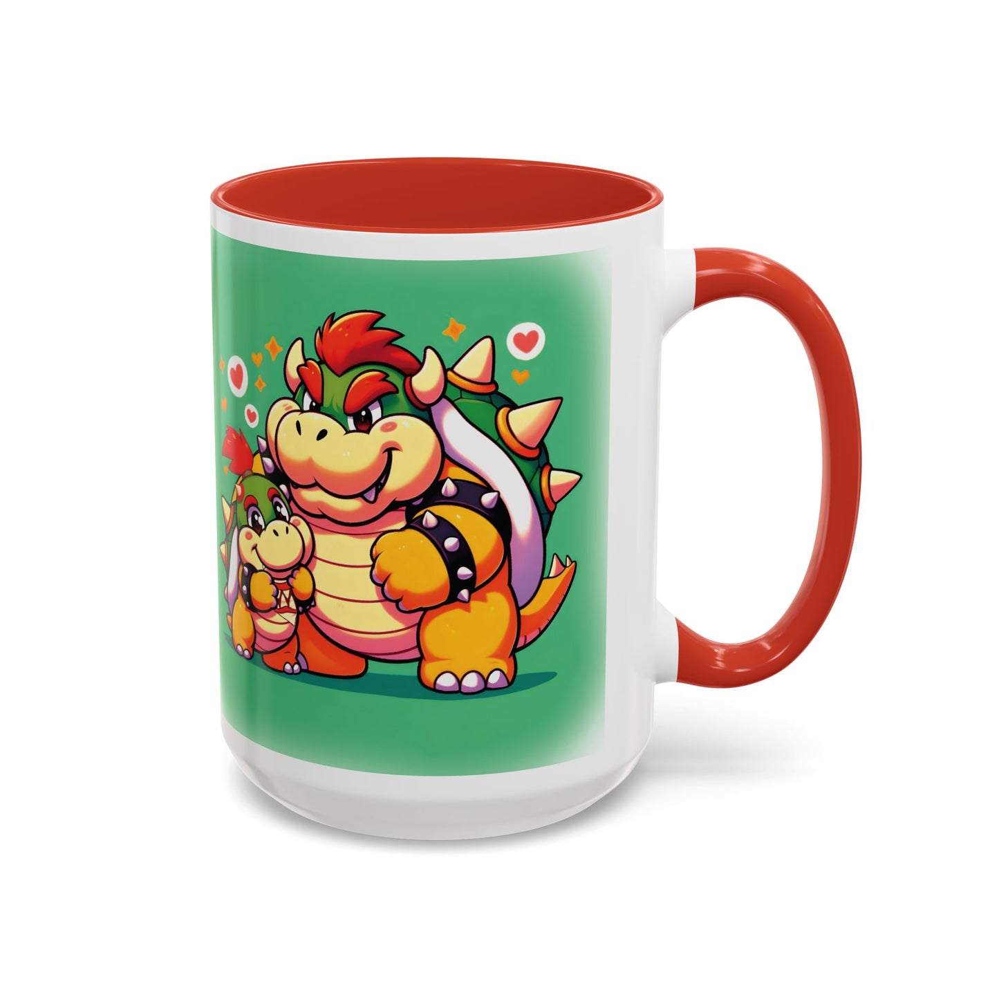 Bowser and Jr Mug, Bowser Mug, Super Mario Mug, Gaming Mug, Cartoon Mug, Gamer Mug