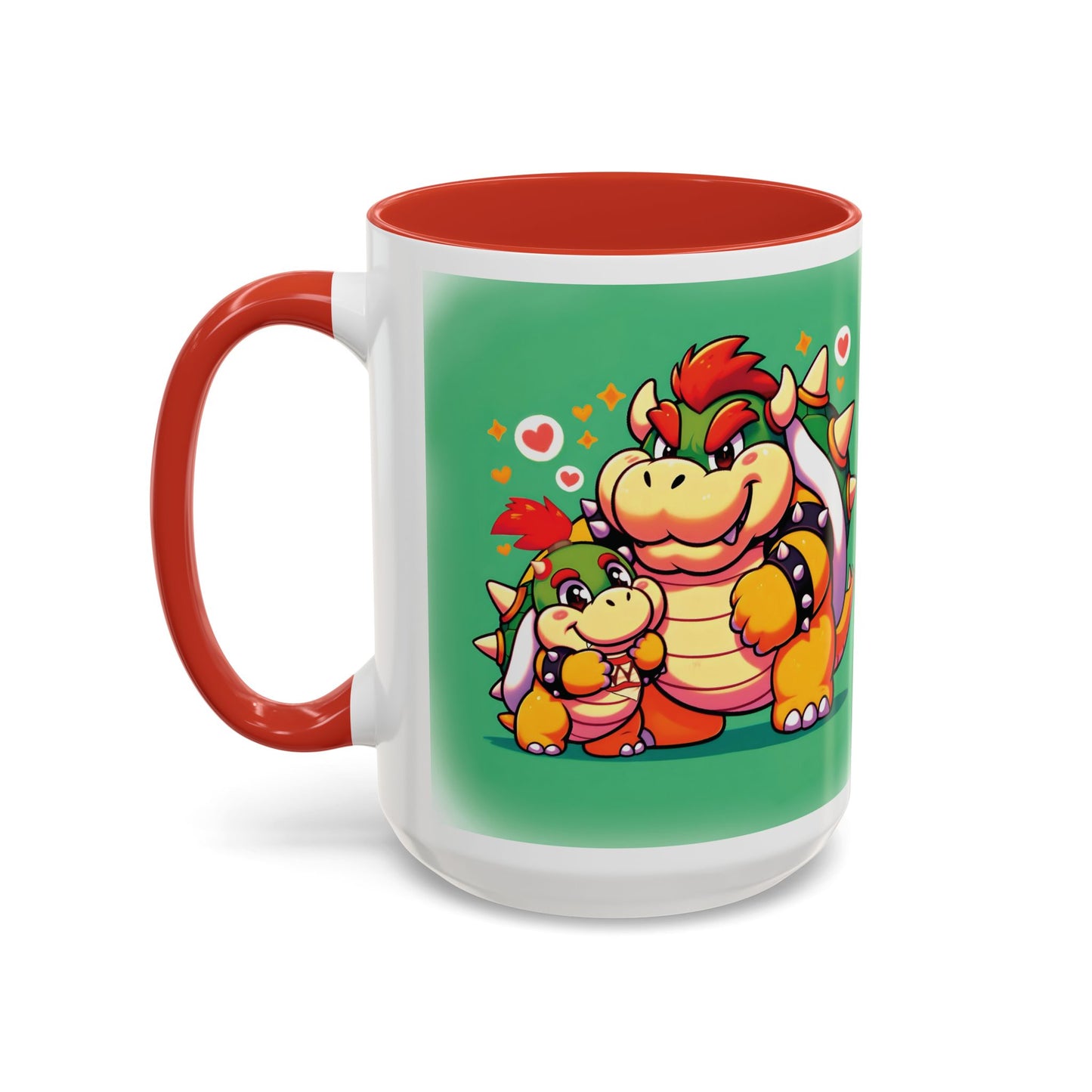 Bowser and Jr Mug, Bowser Mug, Super Mario Mug, Gaming Mug, Cartoon Mug, Gamer Mug