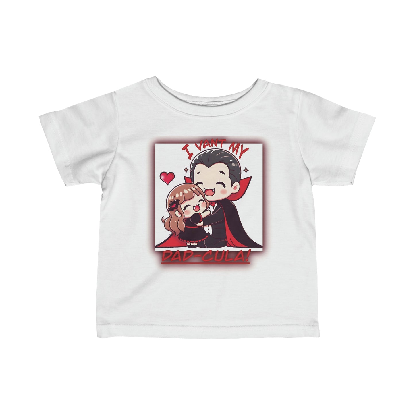 I Vant My Dad-Cula Baby Tee, Vampire Baby Shirt, Anime Vampire, Cute Dracula Shirt, Kawaii Vampire Dracula Baby, Anime Dracula Baby