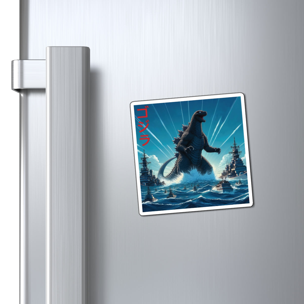 3" x 3" Inch Godzilla Rises Magnet, Godzilla Fridge Magnet, Anime Magnet, Kaiju Magnet