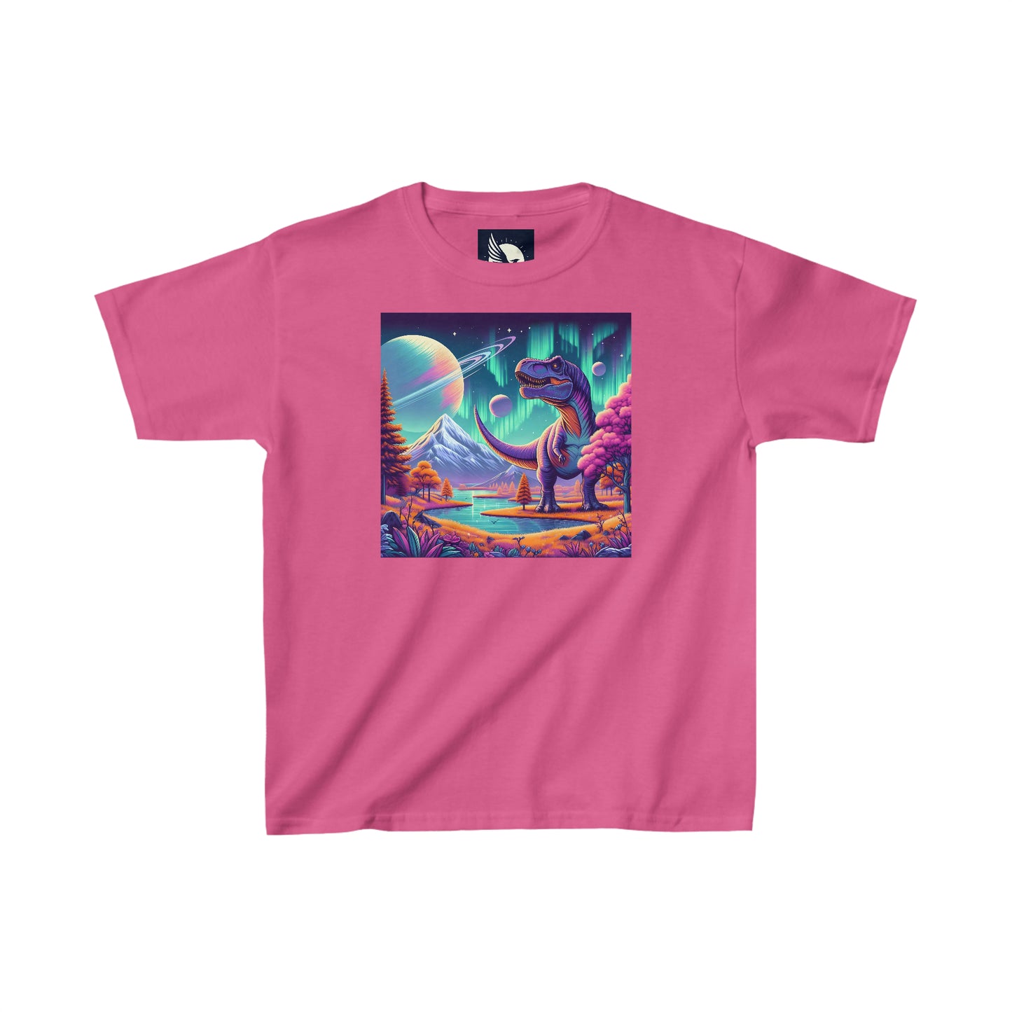 Stellar T Rex Art Kids Shirt, Colorful Vibrant T Rex Dinosaur Shirt, Dinosaur T Rex Space Shirt