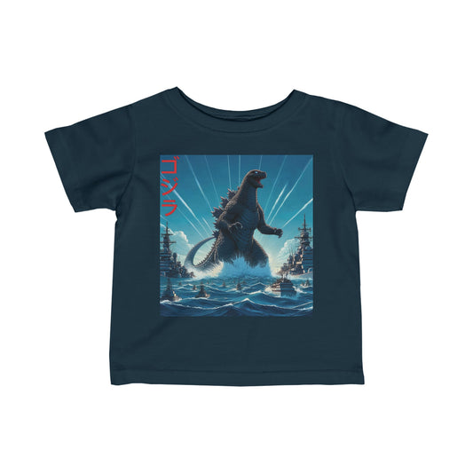 Godzilla Rises Anime Infant Tee, Godzilla Infant, Godzilla Baby Shirts, Anime Baby Shirts, Kaiju Infant Shirt, Kaiju Baby Shirt