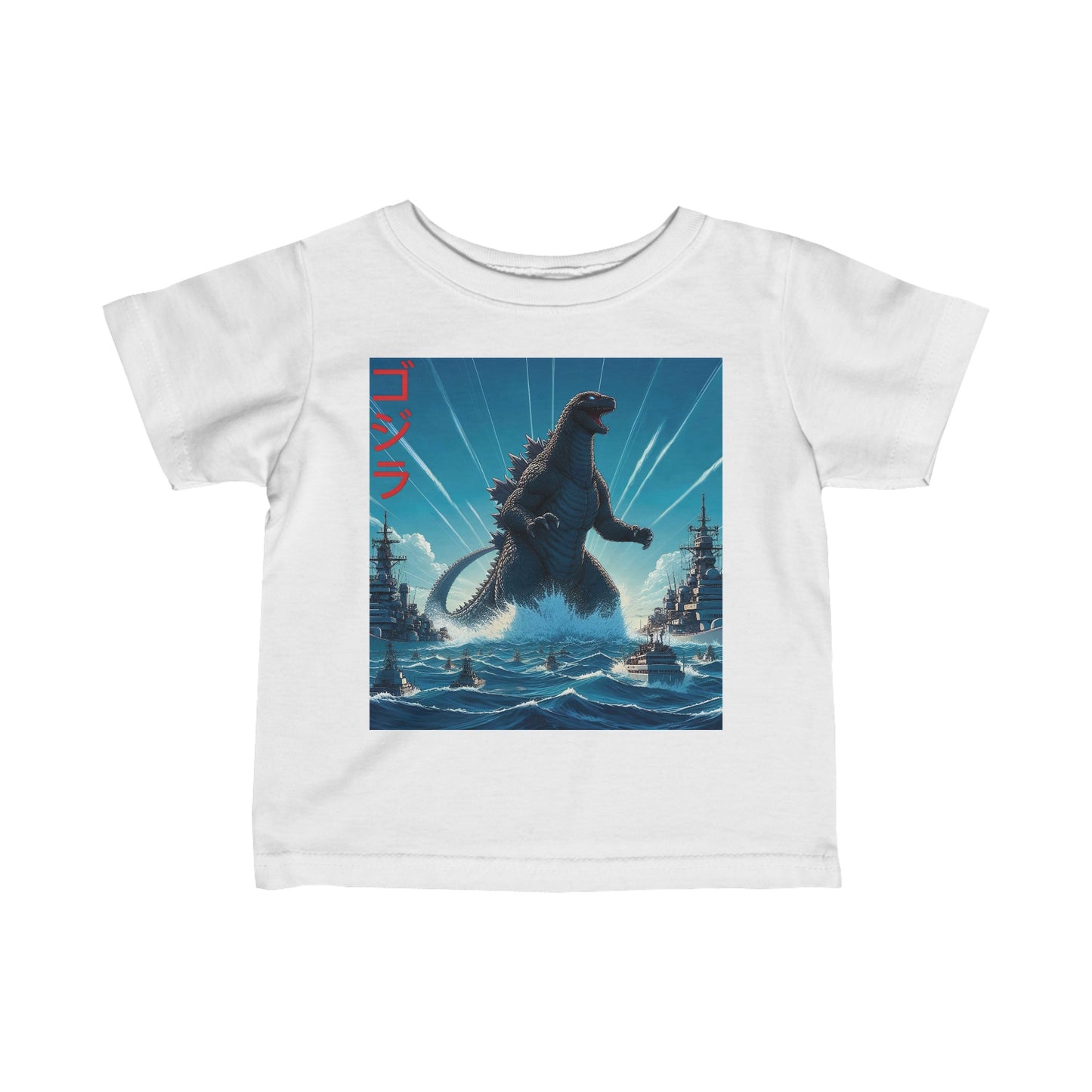 Godzilla Rises Anime Infant Tee, Godzilla Infant, Godzilla Baby Shirts, Anime Baby Shirts, Kaiju Infant Shirt, Kaiju Baby Shirt