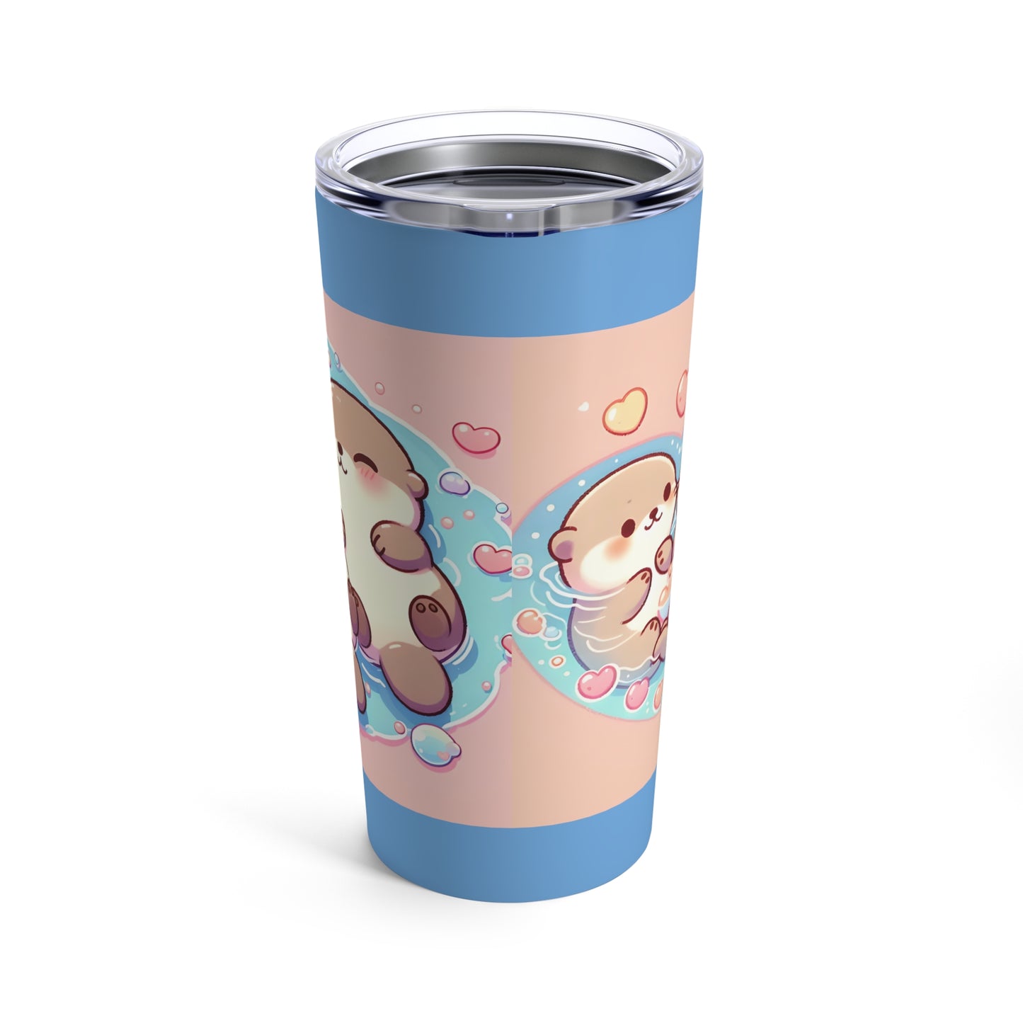 Otter Love 20oz Tumbler, Cute Otter Tumbler, Cute Pink Tumbler, Cute Animal Tumbler, Cute Couple Tumbler, Love Tumbler