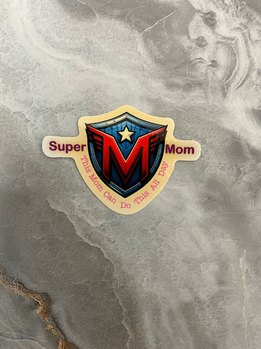 Super/Captain Mom Waterproof Sticker