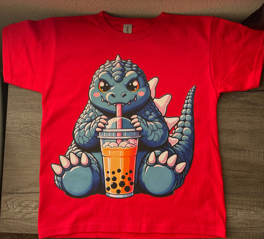 Godzilla Boba Kids/Adult Unisex Shirt, Godzilla Anime, Anime Boba Shirt, Kaiju Boba Shirts, Gojira Boba Shirt