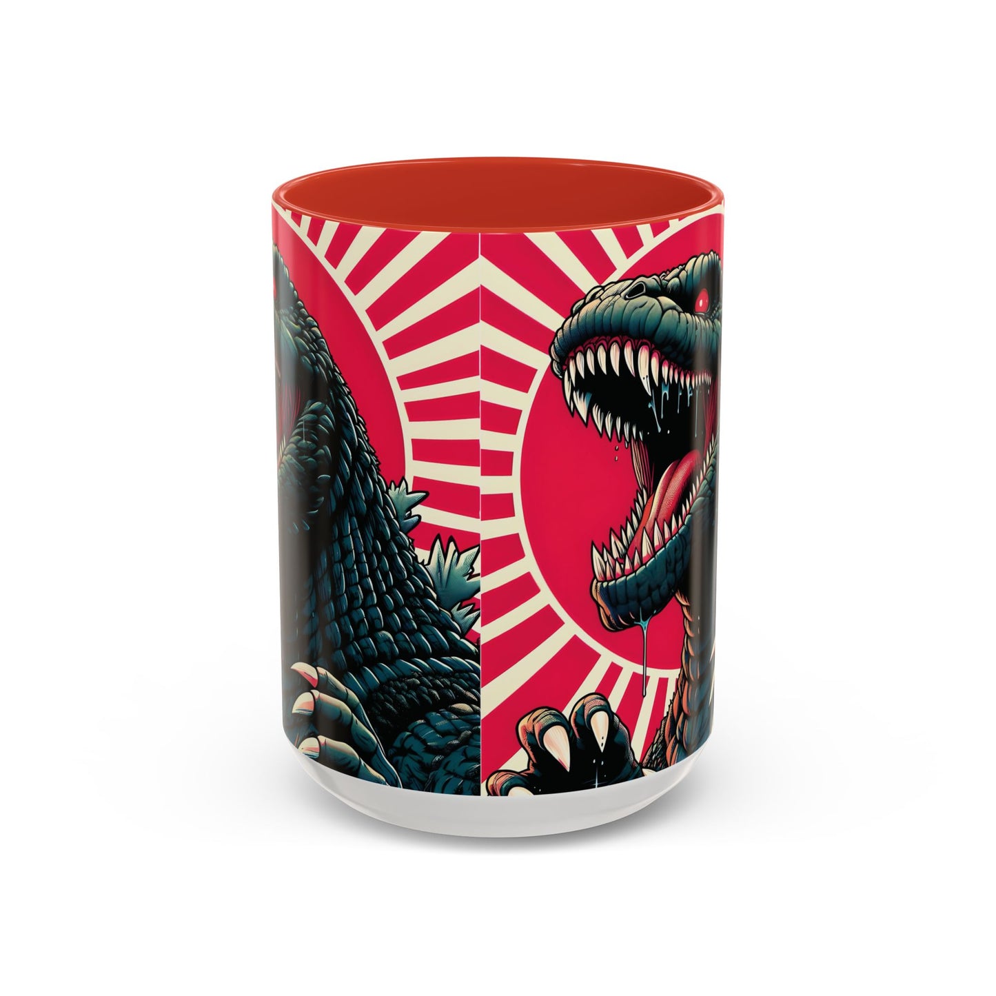 Godzilla Rising Sun 15oz Mug, Japan Mug, Japanese Mug, Anime Mug, Monster Mug, Kaiju Mug, Dinosaur Mug, T Rex Mug