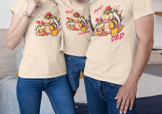 Bowser and Junior Kids/Adult Unisex Shirt, Bowser Shirt, Best Friends Shirt, Dad Shirt Bowser Dad Shirt, Father’s Day, Bowser Jr Shirt, Mario Bowser Shirt