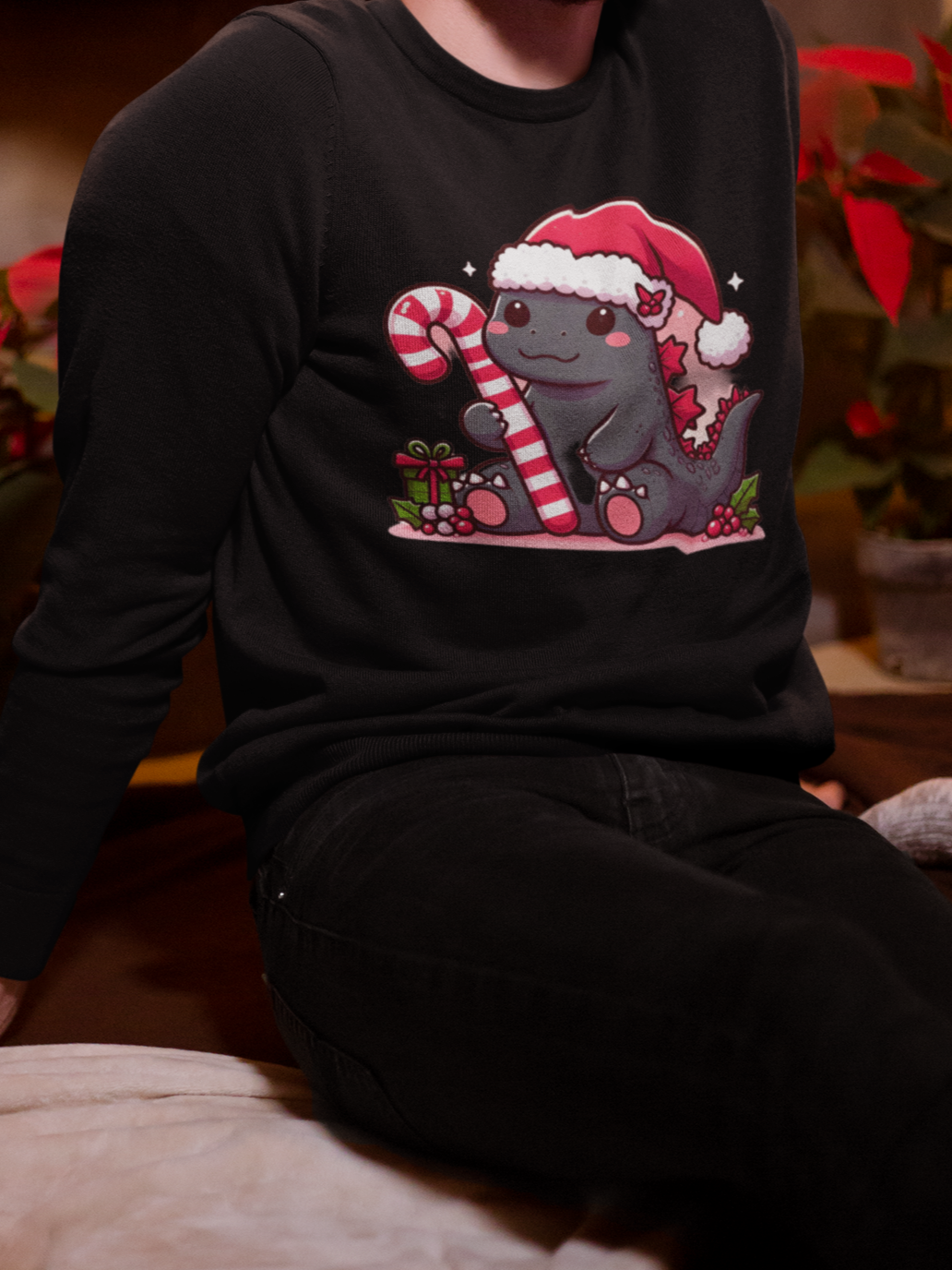 Kawaii Godzilla Christmas Toddler/Kids/Adult Unisex Sweatshirt