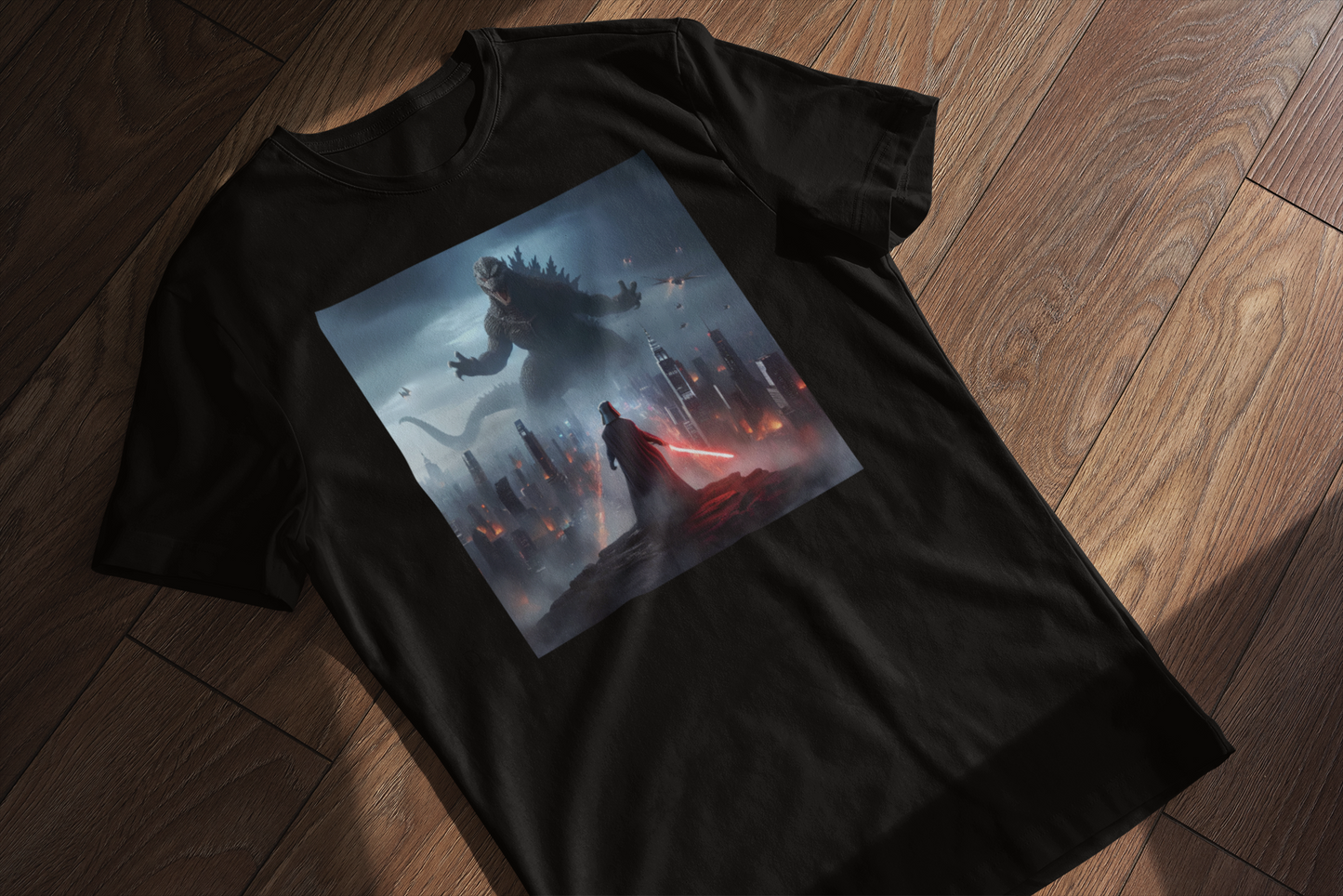 Godzilla Darth Vader Faceoff Kids/Adult Unisex Tee, Godzilla Shirt, Darth Vader Shirt, Godzilla, Darth Vader Godzilla Shirt, Star Wars Shirt, Kaiju Shirt