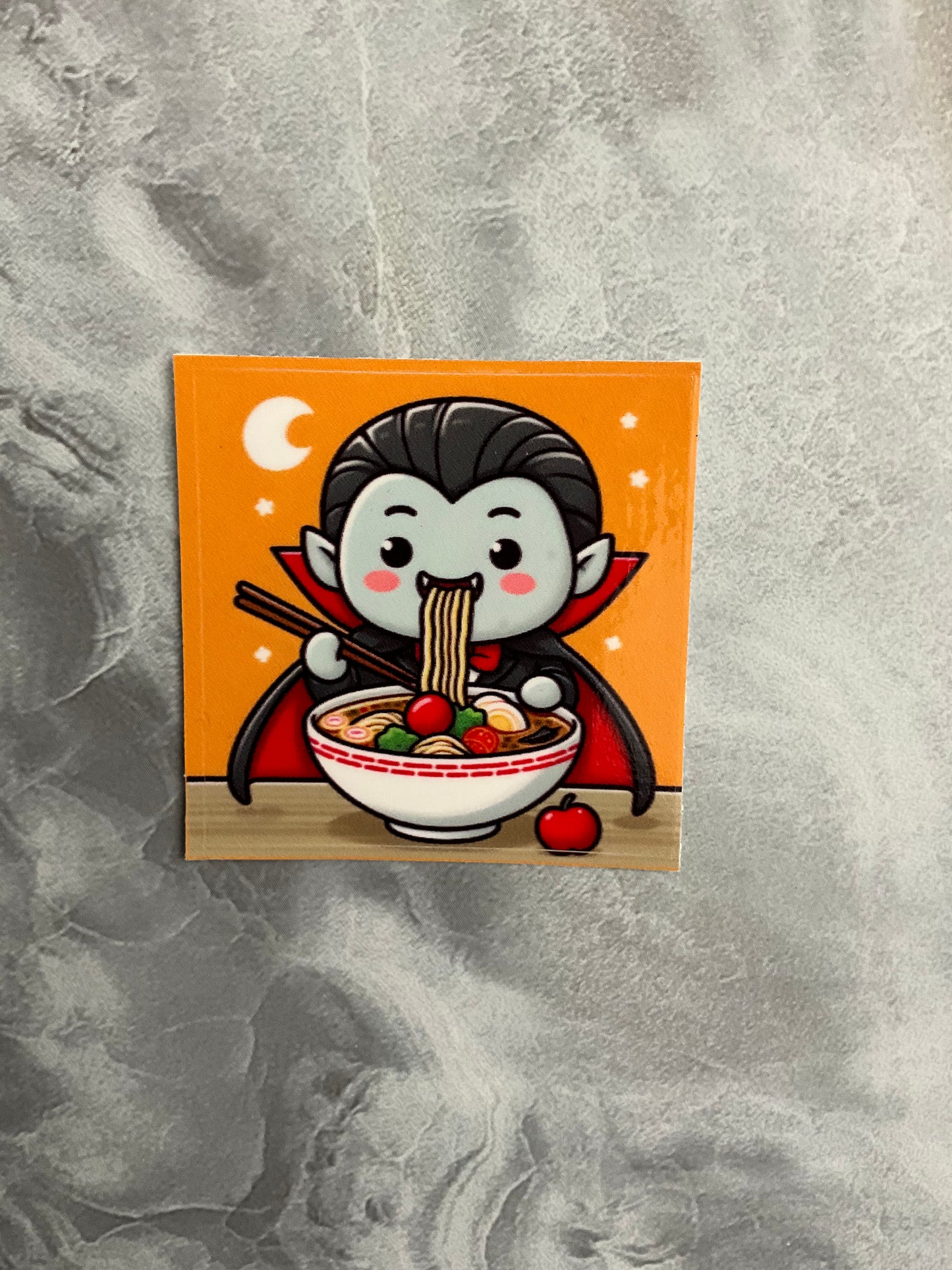 Monsters Eating Ramen Waterproof Kiss Cut Stickers, Monsters Stickers, Anime Stickers, Cute Ramen Stickers, Kawaii Monster Stickers, Cute Halloween Stickers, Cute Food Stickers