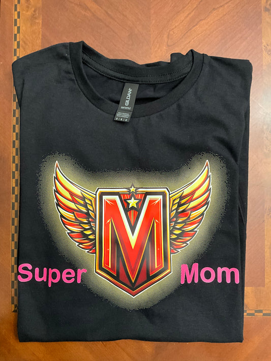 SuperMom Black Tee, Shirts For Mom, Mother's Day, Gifts For Mom