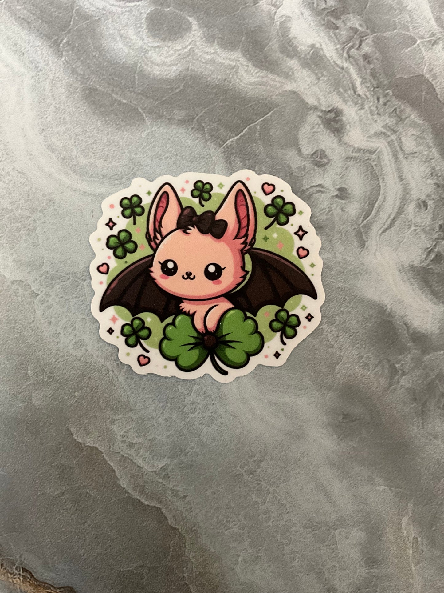 Spring Bat Waterproof Stickers, Cute Animal Bat Stickers, Cute Flower Stickers, Kawaii Anime Animal Bat Stickers