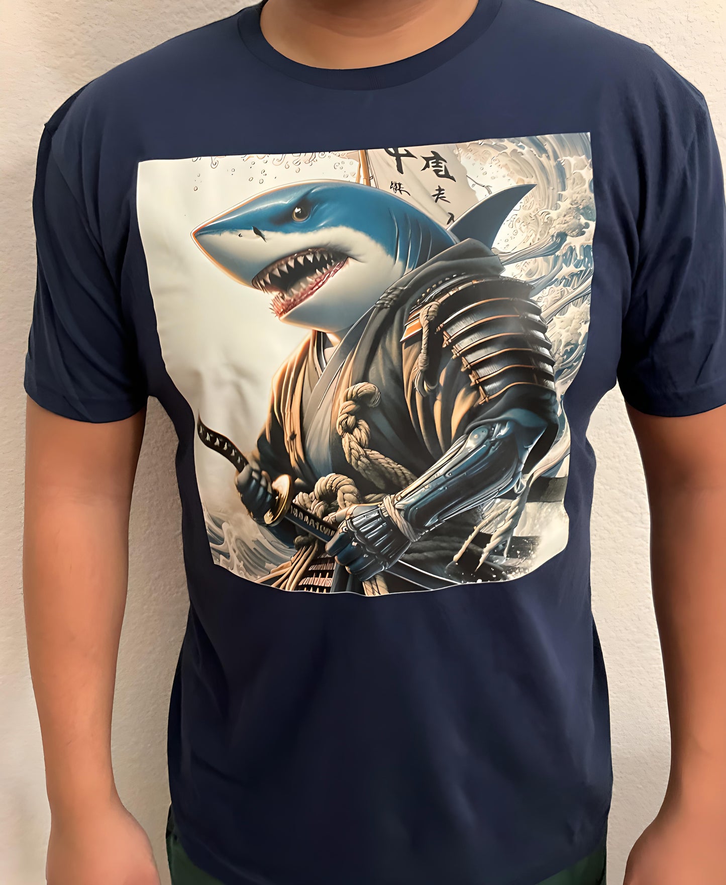 Samurai Shark Traditional Japanese Art Kids/Adult Unisex Shirt, Samurai Japanese Art, Shark Japanese Art, Traditional Japanese Art Shirts, Sushi Shirts