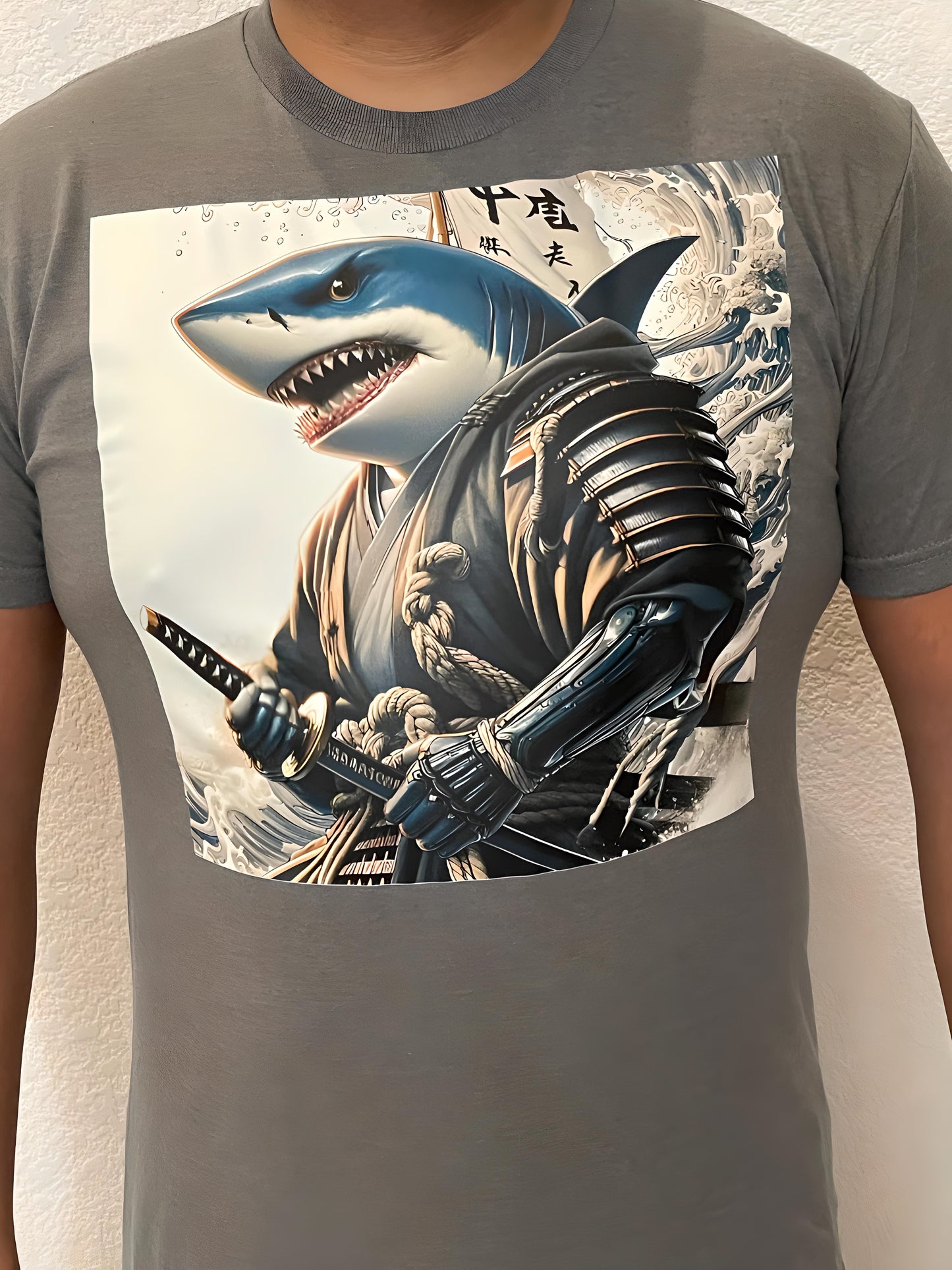 Samurai Shark Traditional Japanese Art Kids/Adult Unisex Shirt, Samurai Japanese Art, Shark Japanese Art, Traditional Japanese Art Shirts, Sushi Shirts