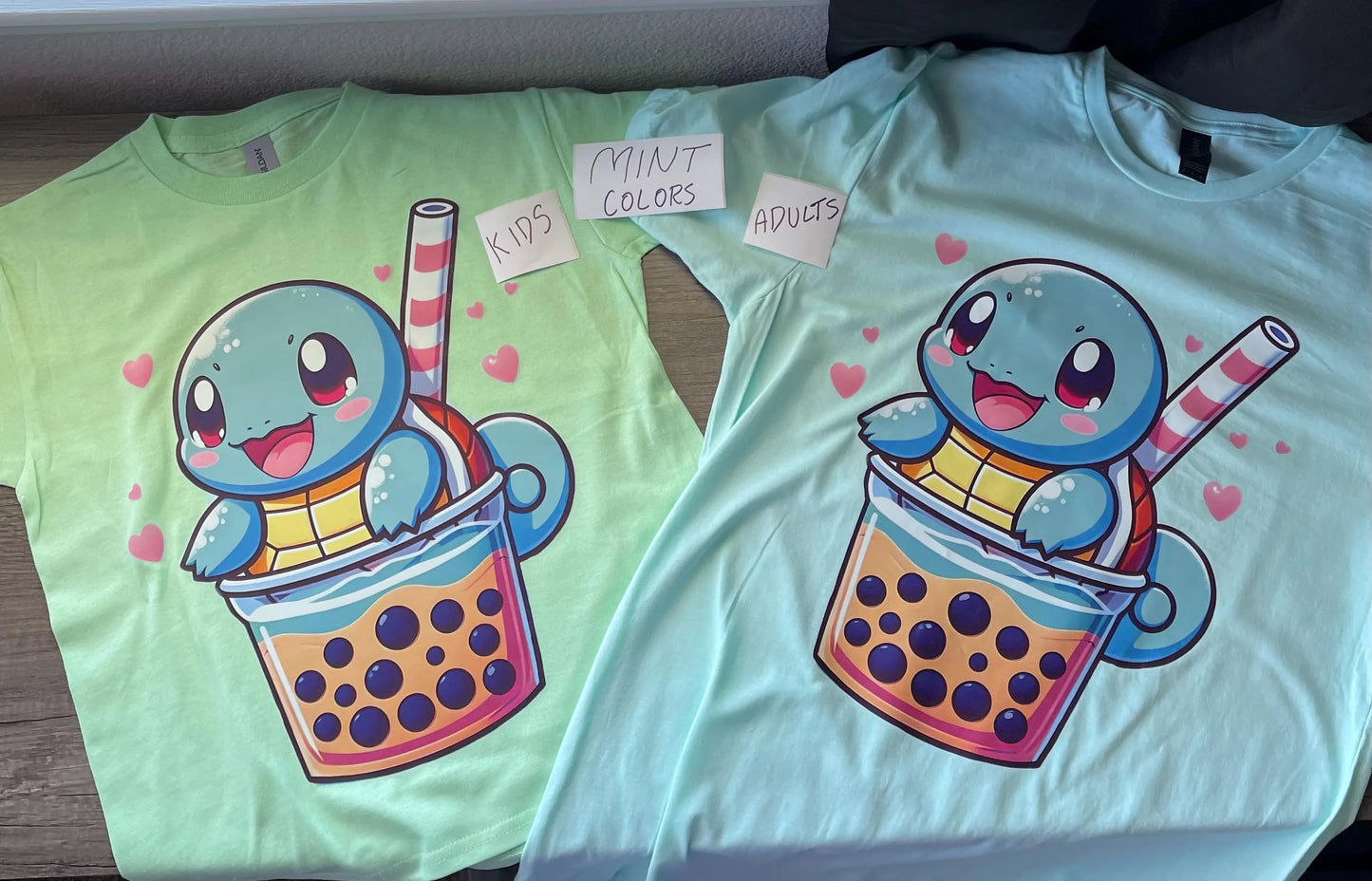 Squirtle Boba Kids/Adult Unisex Shirt