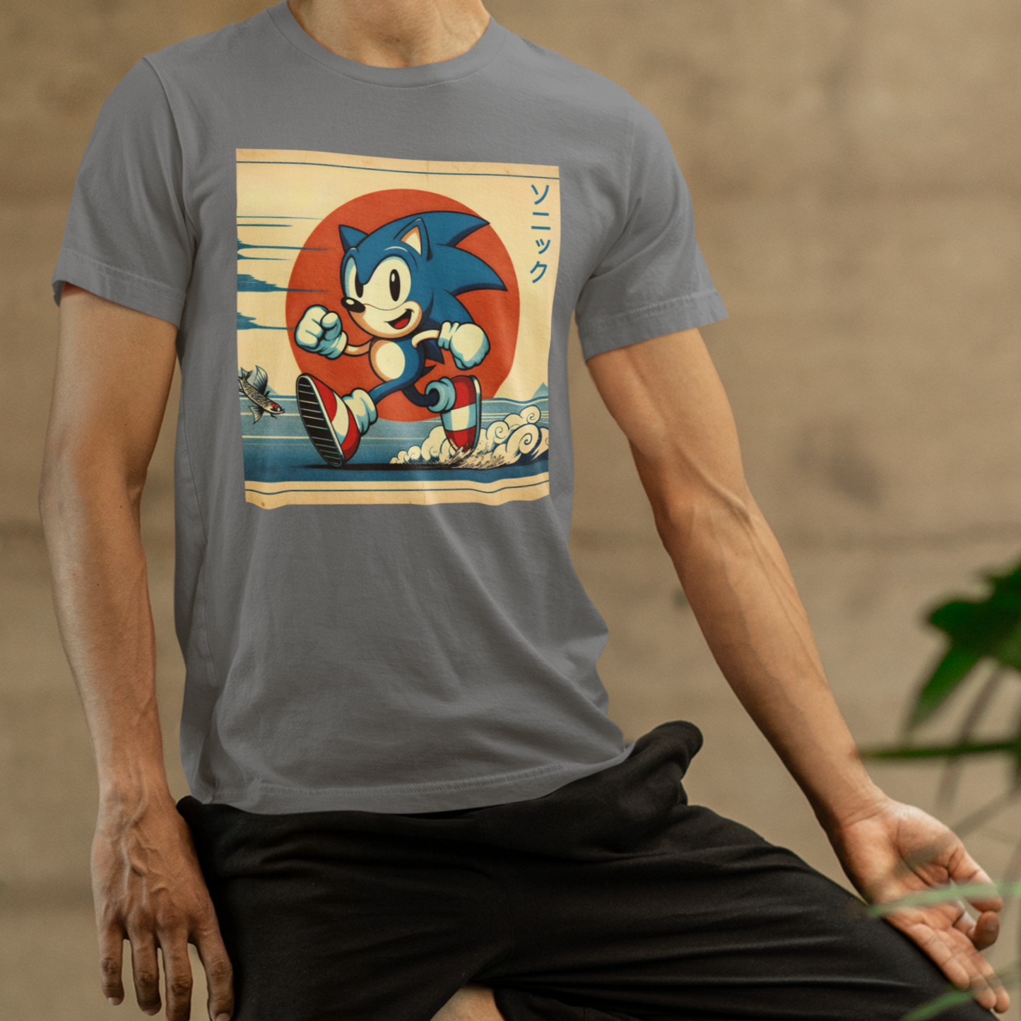 Sonic Japanese Art Kanji Kids/Adult Unisex Shirt, Sonic Speed Shirt, Sonic The Hedgehog Shirt, Japanese Gaming Art, Kanji Shirt