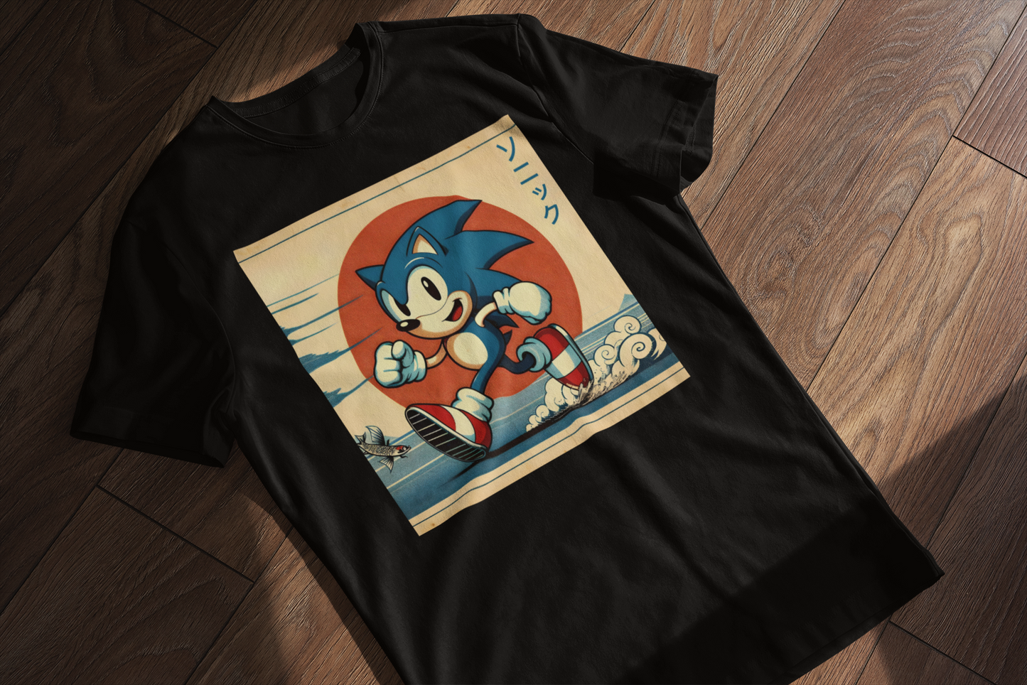 Sonic Japanese Art Kanji Kids/Adult Unisex Shirt, Sonic Speed Shirt, Sonic The Hedgehog Shirt, Japanese Gaming Art, Kanji Shirt