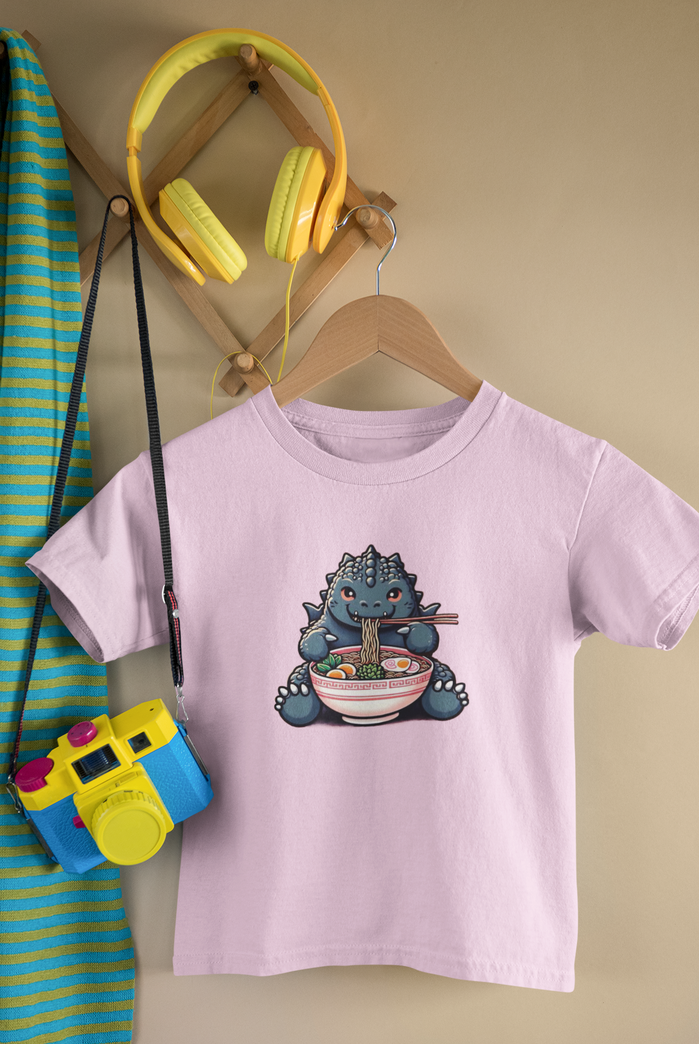 Godzilla Ramen Kids/Adult Unisex Shirt, Anime Godzilla, Cute Ramen Shirt, Cute Food Shirt, Kaiju Shirt, Gonira Shirt, Kawaii Shirt