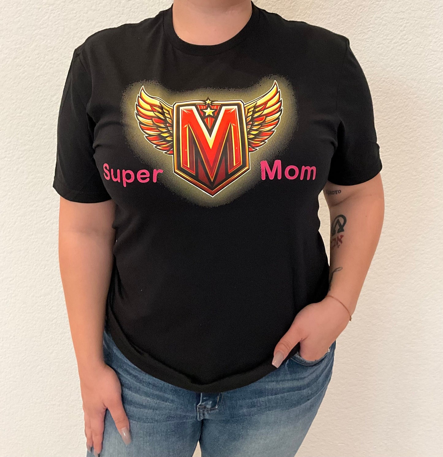 SuperMom Black Tee, Shirts For Mom, Mother's Day, Gifts For Mom