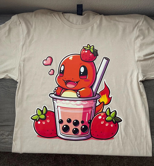 Charmander Boba Kids/Adult Unisex Shirt