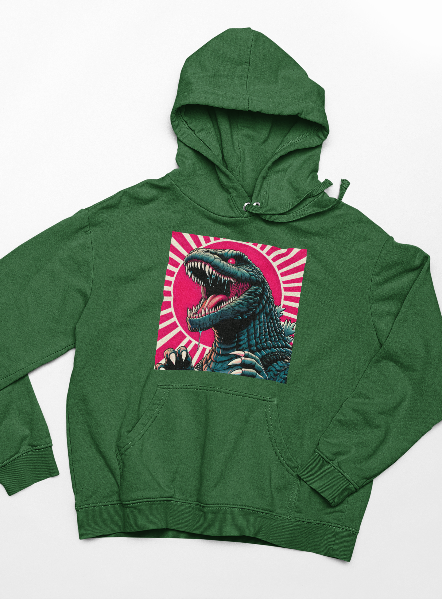 Anime Godzilla Rising Sun Rising Sun Toddler/Kids/Adult Unisex Hoodie, Kaiju Gojira Hoodie Sweater, Anime Hoodie, Japanese Hoodie, Monster Hoodie