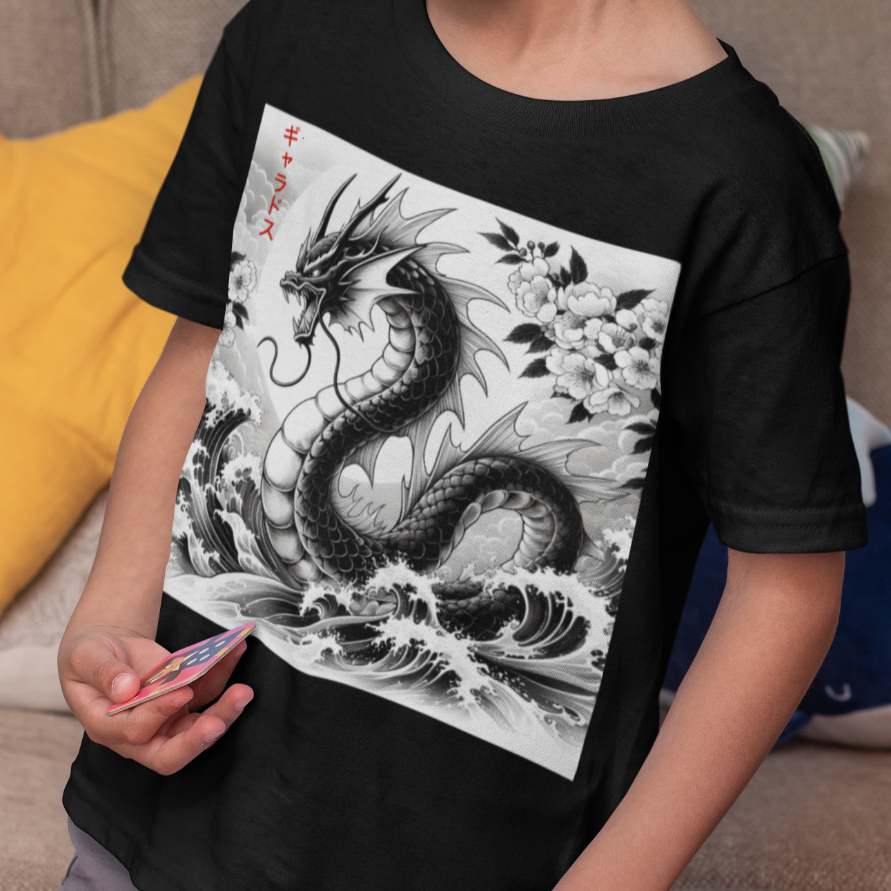 Gyarados Tradition Japanese Art Kids/Adult Unisex Shirt